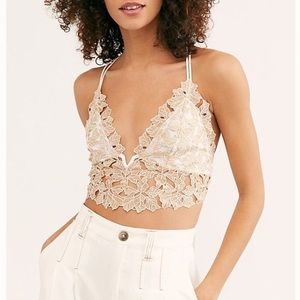 Free People Noel Soft Bra Ivory Large